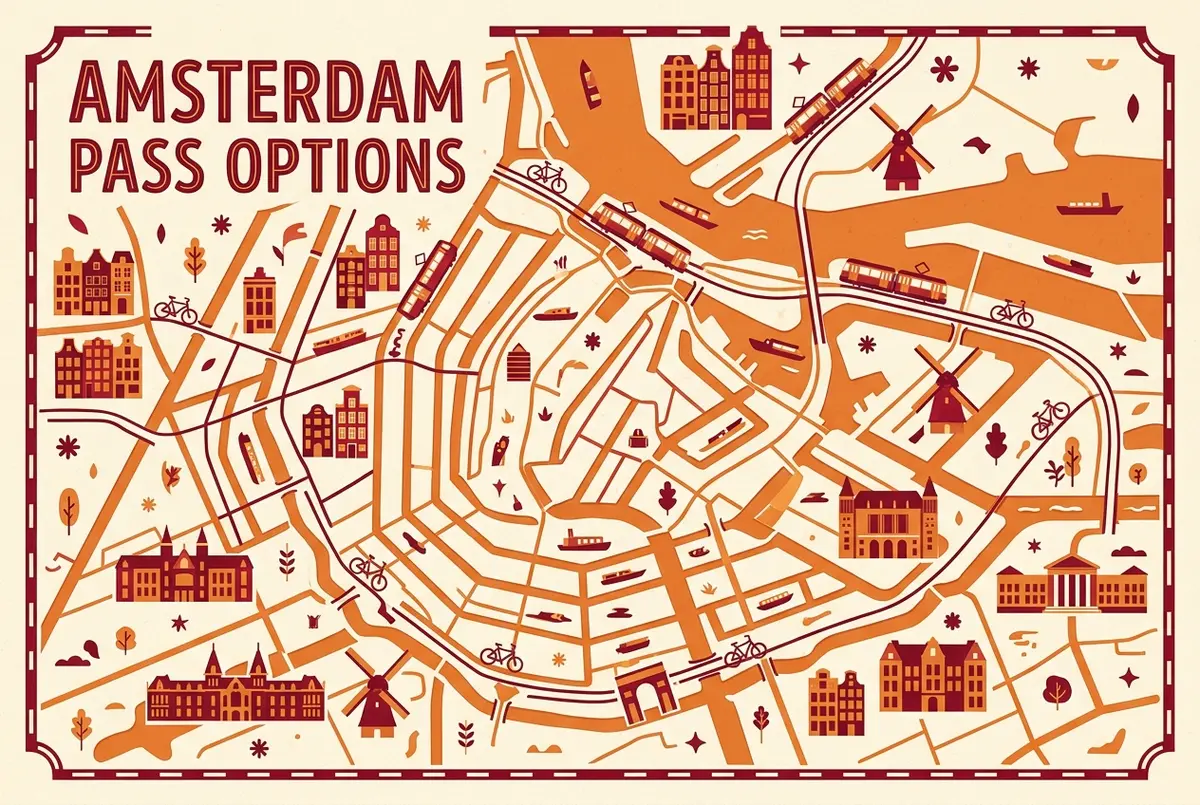 infographic comparing amsterdam pass options for the question Free Museums in Amsterdam (and Almost-Free Tricks), free museums amsterdam