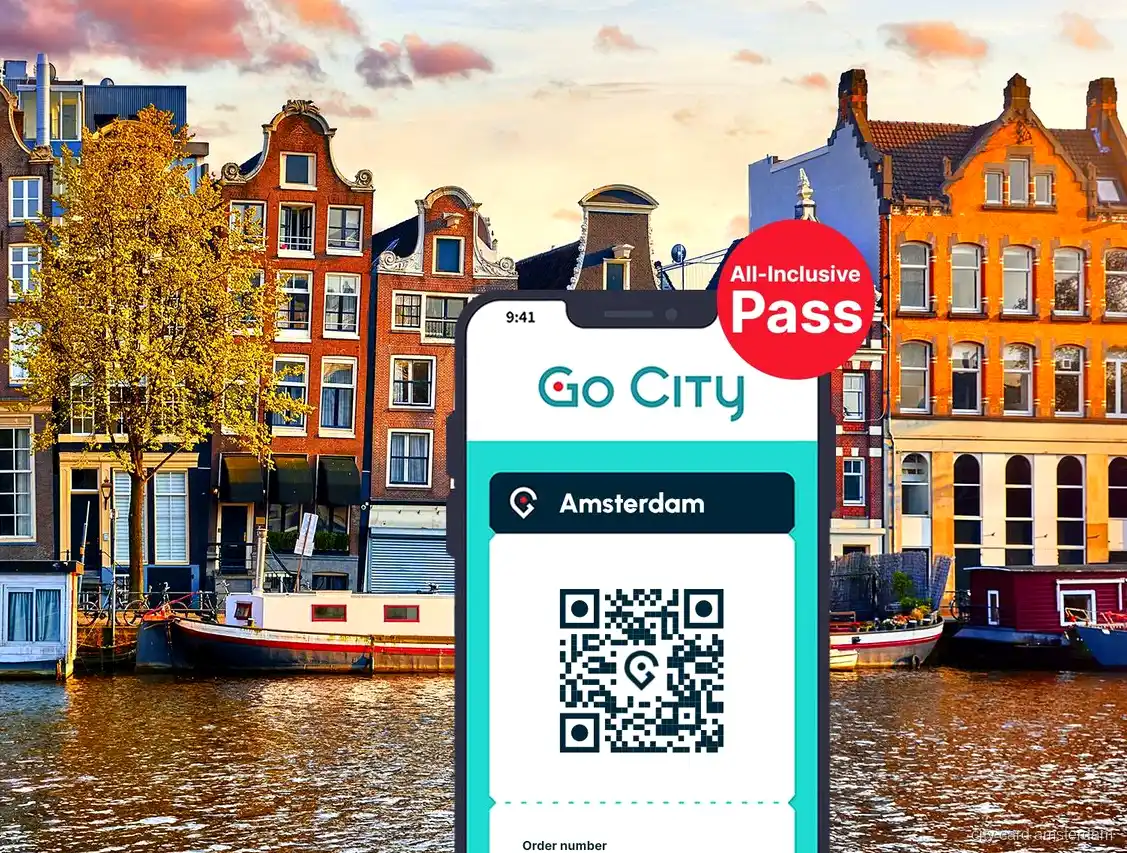 Go City Amsterdam all inclusive pass with Rijksmuseum in the background
